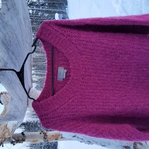 Anthropologie Oversized Womens Acrylic/Wool Ribbed Chunky Sweater L